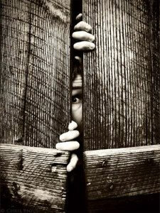 Behind doors